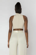 TITIAN Halter Knit Crop Top