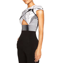 Load image into Gallery viewer, KALI | Cap Sleeve Top in Black and White Print
