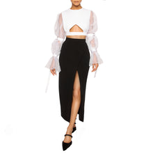 Load image into Gallery viewer, ZANE | High Waist Ankle Skirt in Black
