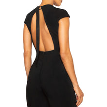 Load image into Gallery viewer, israella KOBLA wide leg jumpsuit with open back detail and pockets in black
