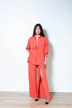 Load image into Gallery viewer, MEJA Pants - Linen |  Wide Leg Pants with Asymmetrical Front Slit
