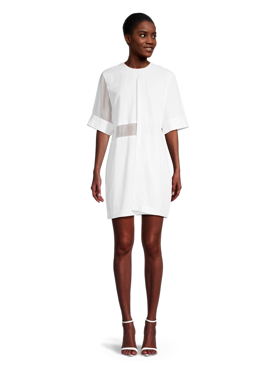 DALMAR - Linen | Oversized Shift Dress with Sheer Sleeve