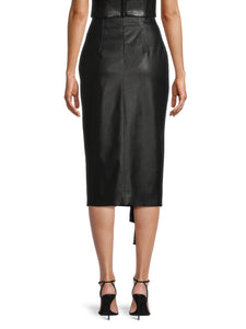 ELIRA - Leather | High Waist Midi Skirt