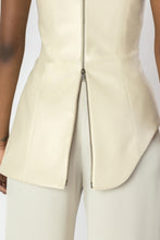 Load image into Gallery viewer, INDRA Cream Leather Corset Top
