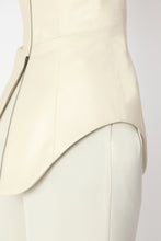 Load image into Gallery viewer, INDRA Cream Leather Corset Top
