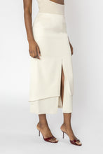 Load image into Gallery viewer, ADITI Layered Slit Midi Skirt
