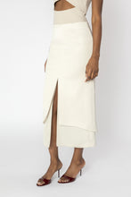 Load image into Gallery viewer, ADITI Layered Slit Midi Skirt
