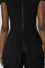 Load image into Gallery viewer, SANZIO Black Cap Sleeve Top
