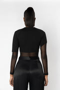 LUNA Asymmetric Sleeve Knit Top