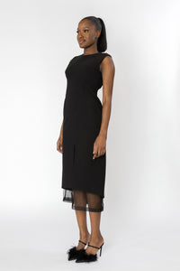 SEPHONE Sleeveless Midi Dress