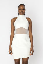 Load image into Gallery viewer, AURORA Halter Sheer Panel Knit Top
