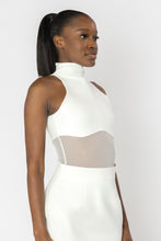 Load image into Gallery viewer, AURORA Halter Sheer Panel Knit Top
