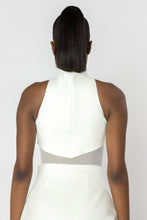 Load image into Gallery viewer, AURORA Halter Sheer Panel Knit Top
