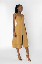 Load image into Gallery viewer, NADE Flared Zipper Midi Dress
