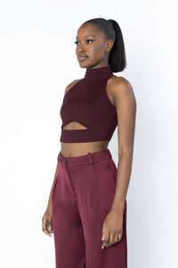 TITIAN Halter Knit Crop Top