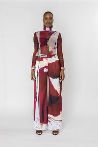 TELASA Print Wide Leg Pants