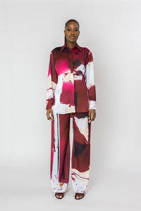 TELASA Print Wide Leg Pants