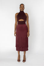 Load image into Gallery viewer, ADITI Layered Slit Midi Skirt
