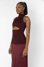 Load image into Gallery viewer, TERASU Halter Cut-out Knit Top
