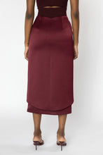 Load image into Gallery viewer, ADITI Layered Slit Midi Skirt
