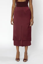 Load image into Gallery viewer, ADITI Layered Slit Midi Skirt
