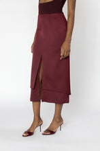 Load image into Gallery viewer, ADITI Layered Slit Midi Skirt
