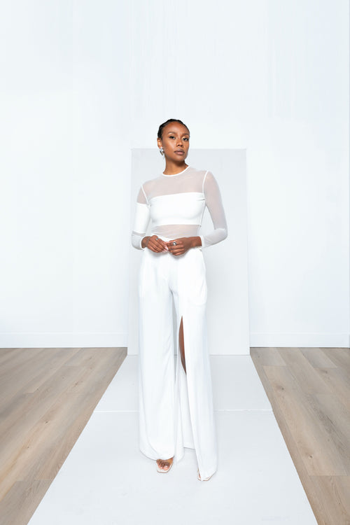 SAKU Long Sleeve Knit Top