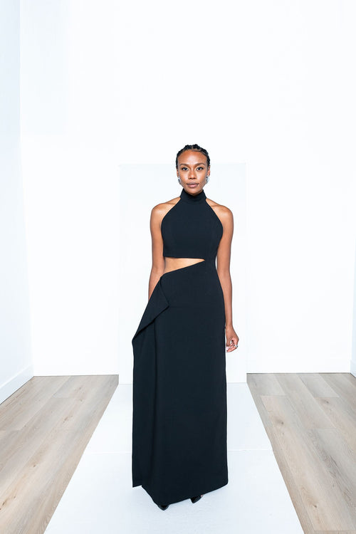 ANARA Halter Neck Maxi Dress