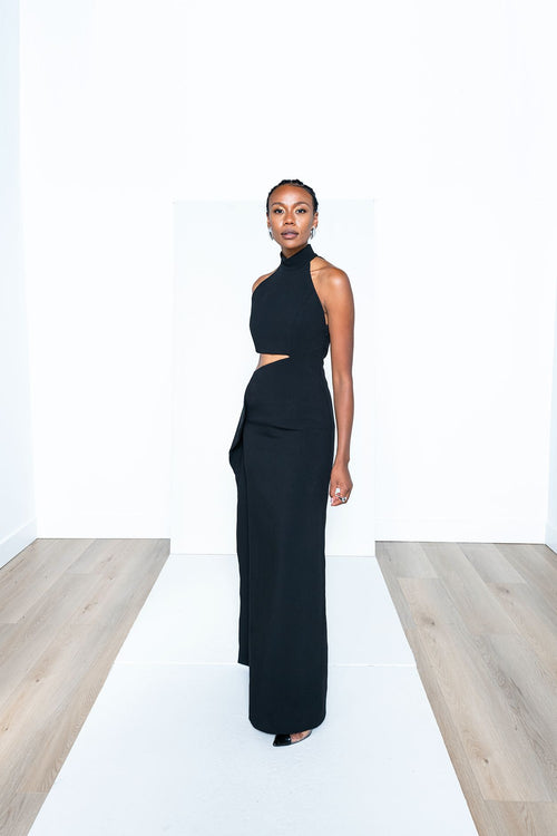 ANARA Halter Neck Maxi Dress