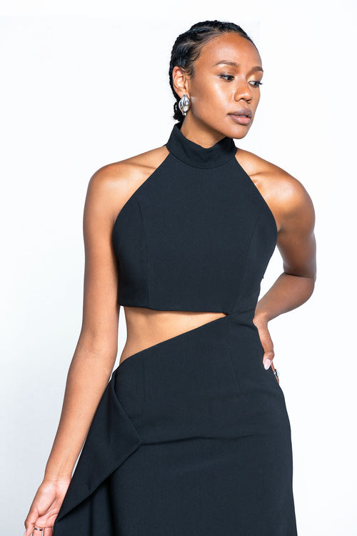 ANARA Halter Neck Maxi Dress
