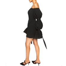 Load image into Gallery viewer, israella KOBLA strapless mini dress with 3 tiered sleeves in colour black
