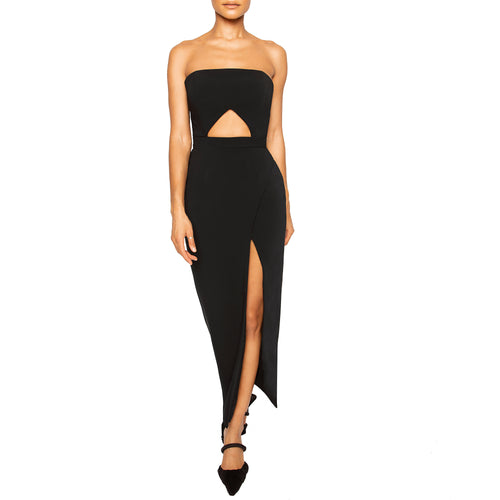 IMAN Strapless Cut Out Dress