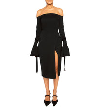 Load image into Gallery viewer, RETA | Off-Shoulder Midi Dress
