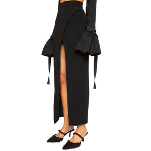 ZANE | High Waist Ankle Skirt in Black