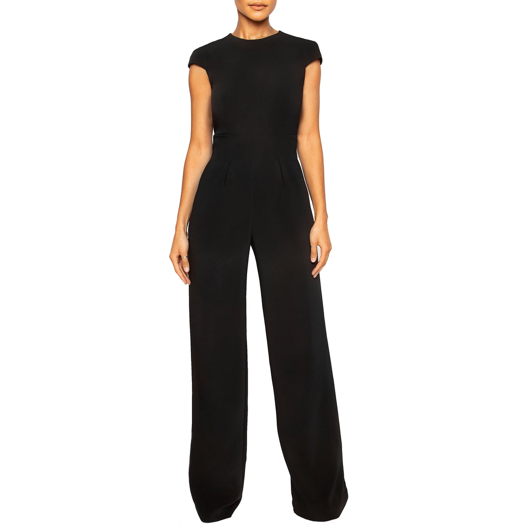 israella KOBLA wide leg jumpsuit with open back detail and pockets in black
